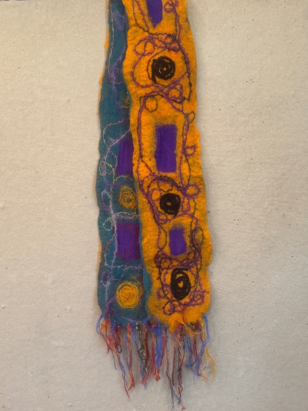Art-to-Wear Hand Felted Scarf